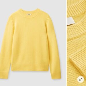 COS 100% cashmere Sweater Yellow Crewneck Yellow